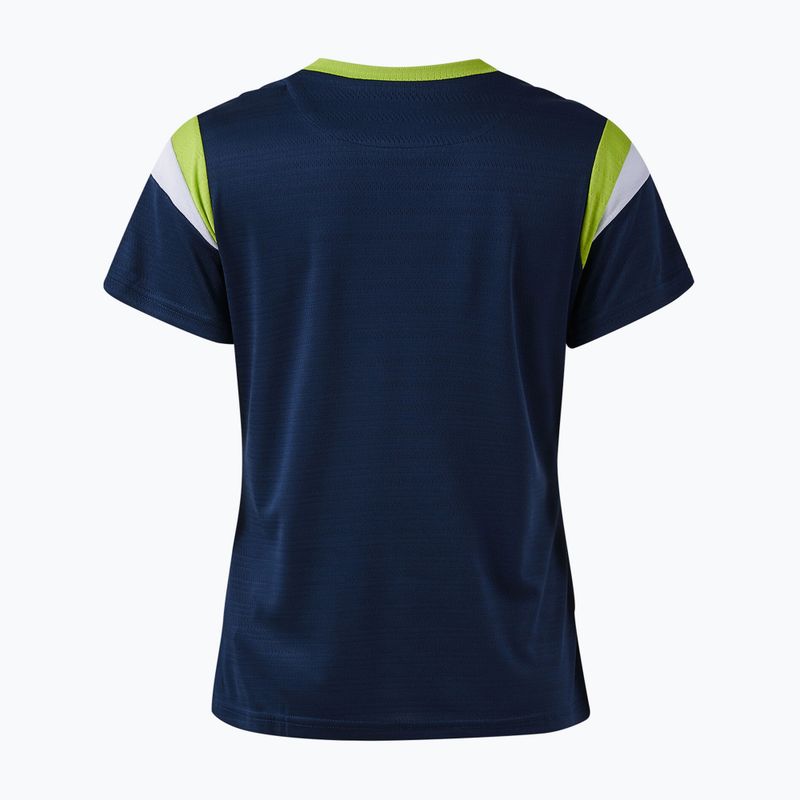 Women's tennis shirt Joma Terra dark navy/lime 2
