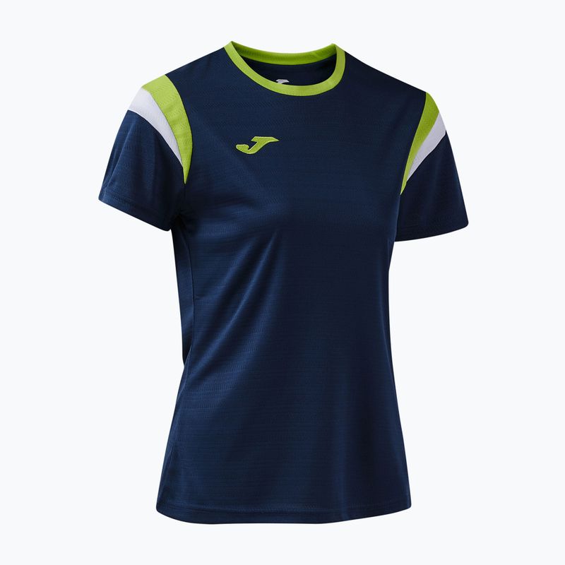 Women's tennis shirt Joma Terra dark navy/lime 3