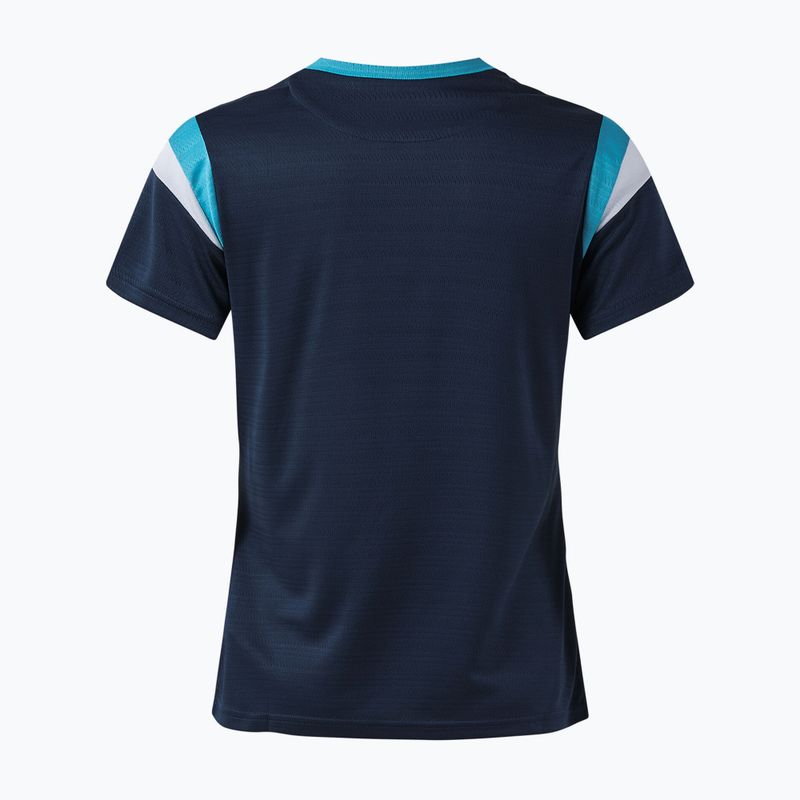 Women's tennis shirt Joma Terra dark navy/turquoise fluor 2