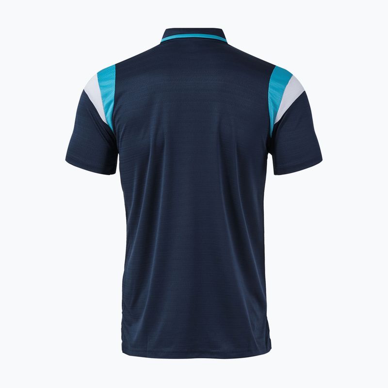 Men's tennis shirt Joma Terra Polo dark navy/turquoise fluor 2