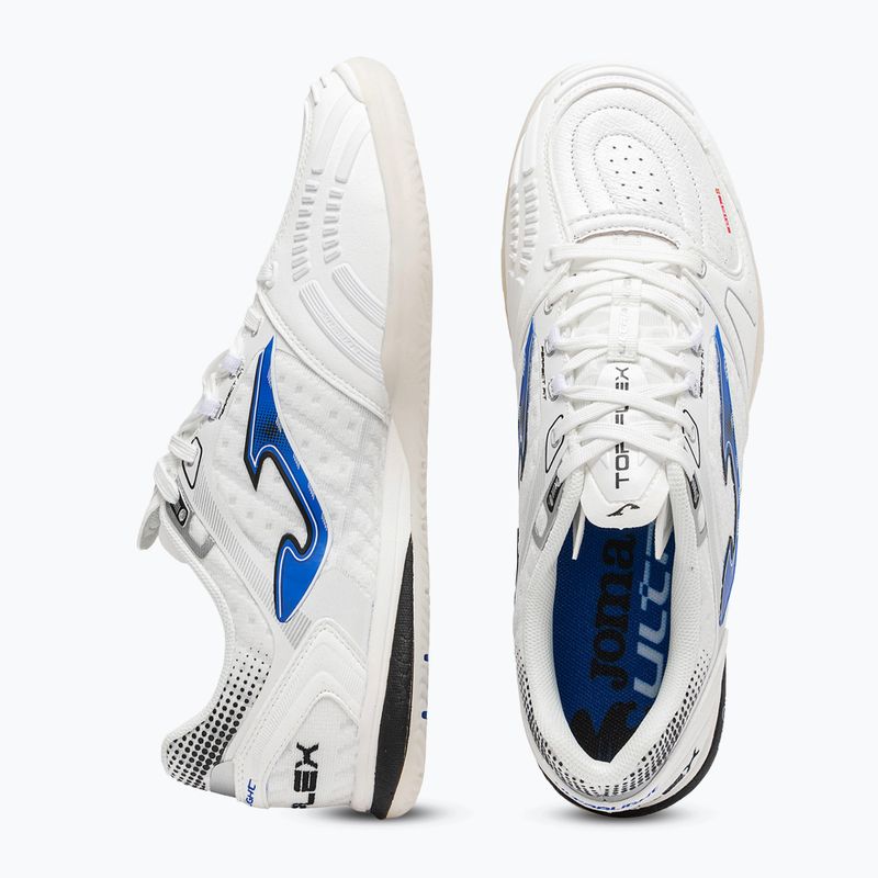 Men's football boots Joma Top Flex Ultralight Indoor white/royal blue 4