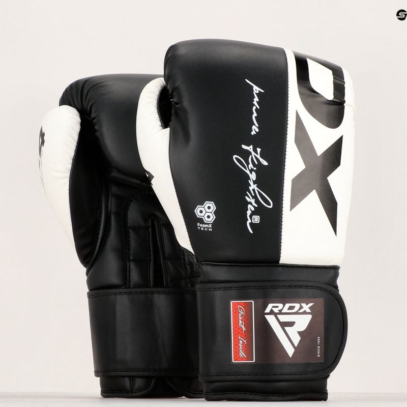 RDX REX F4 white and black boxing gloves BGR-F4B-10OZ 14