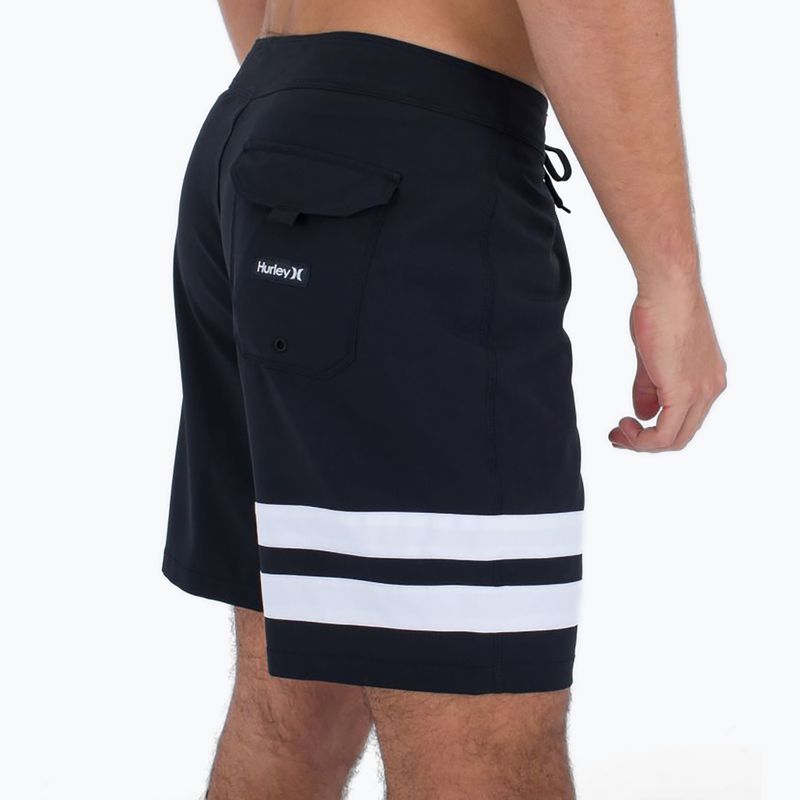 Hurley Block Party 18" black men's swim shorts 6