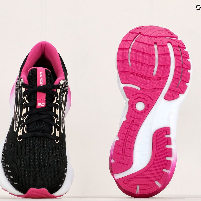 Women's running shoes Brooks Glycerin 20 black/fuchsia/linen 13