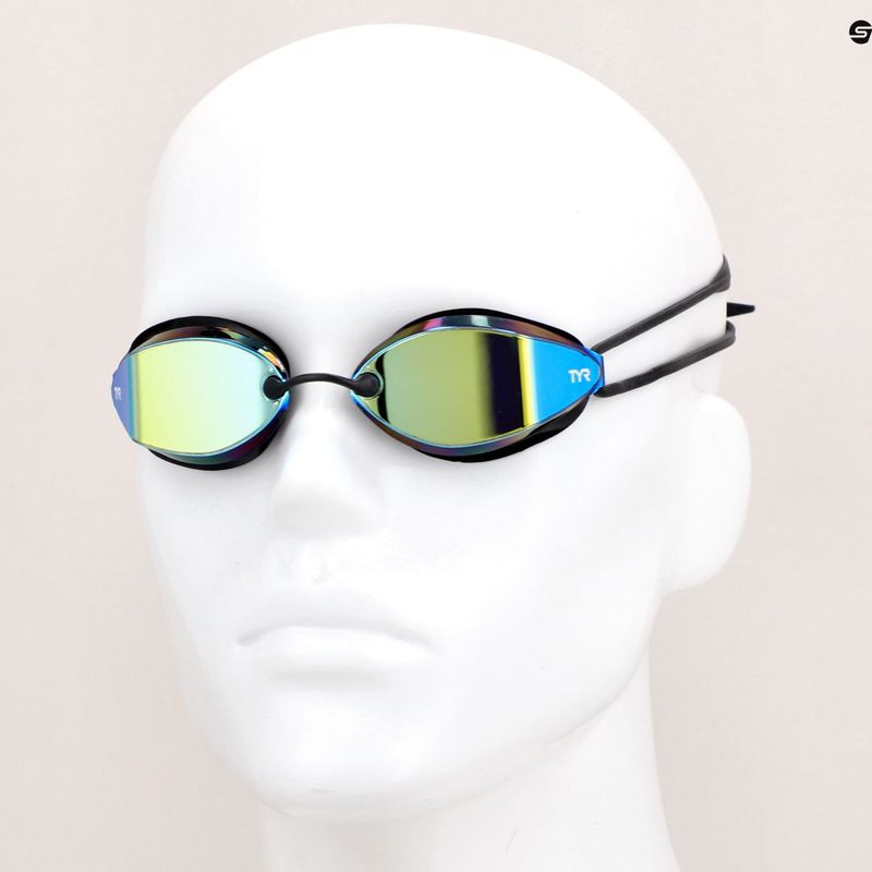 TYR Tracer-X Racing Mirrored gold/black swimming goggles LGTRXM_751 9