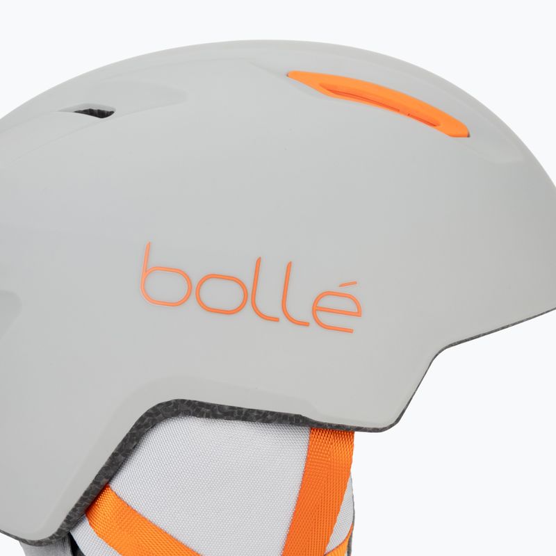 Children's ski helmet Bollé Atmos Youth grey/orange matte 8