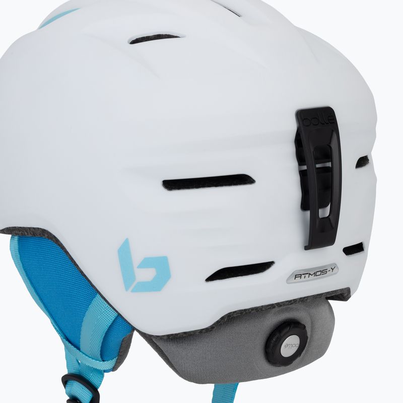 Children's ski helmet Bollé Atmos Youth white/blue matte 7