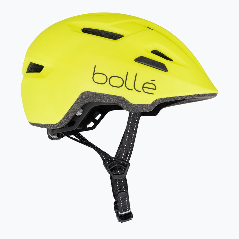 Bollé Stance Pure acid yellow matte bicycle helmet 4