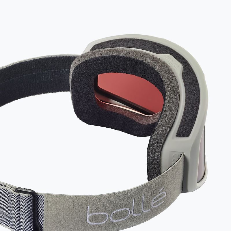 Bollé Bedrock Plus lightest grey matte/vermillon ski goggles 2