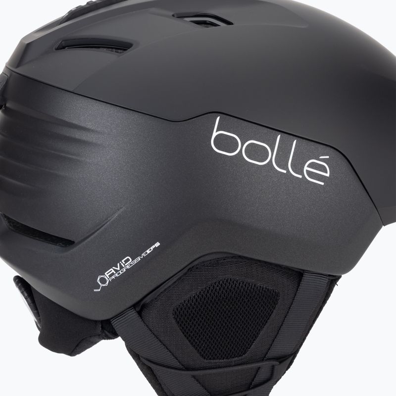 Bollé Ryft Pure black coal matte ski helmet 8