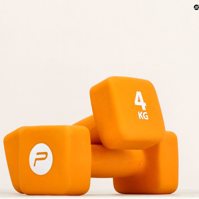 Neoprene dumbbells 4kg Pure2Improve orange P2I201420 6