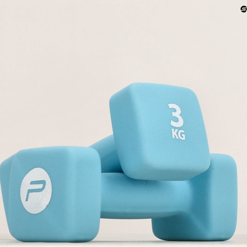 Neoprene dumbbells 3kg Pure2Improve blue P2I201410 6