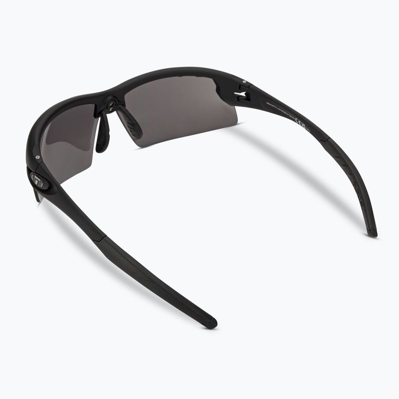 Tifosi Crit Fototec matte black/smoke/ac red/clear cycling glasses 3