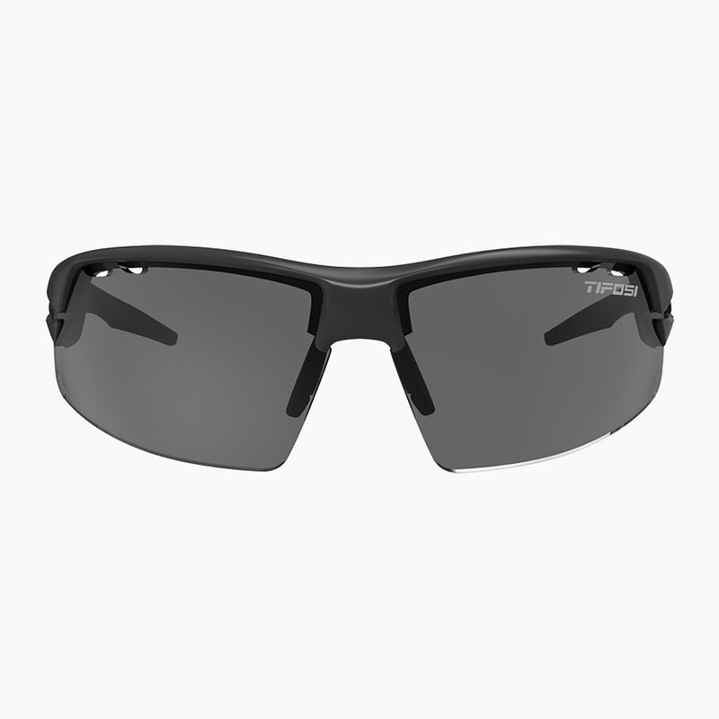 Tifosi Crit Fototec matte black/smoke/ac red/clear cycling glasses 7