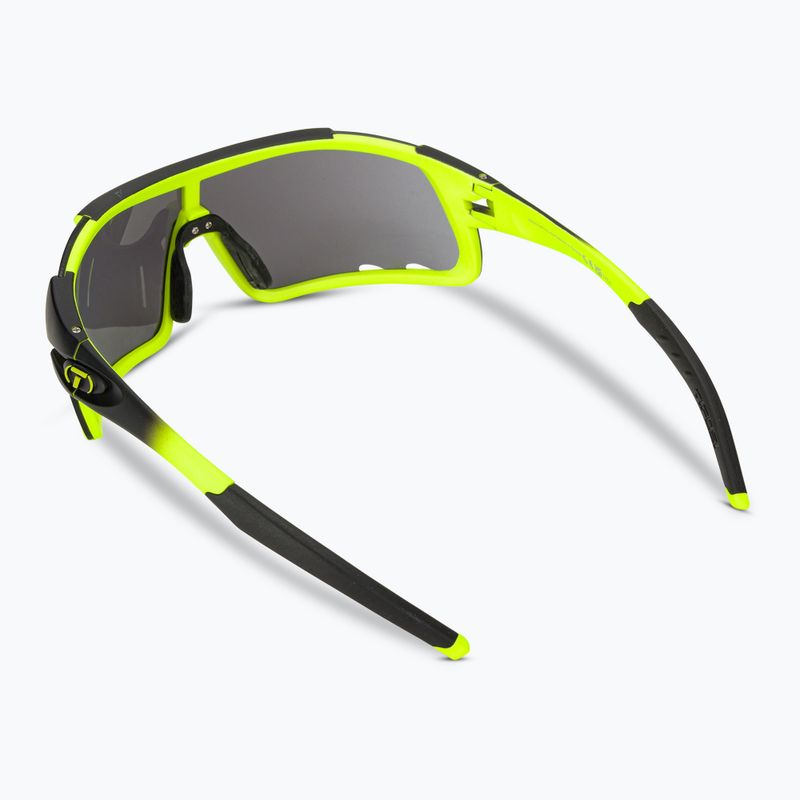 Tifosi Davos race neon/smoke/ac red/clear cycling glasses 3