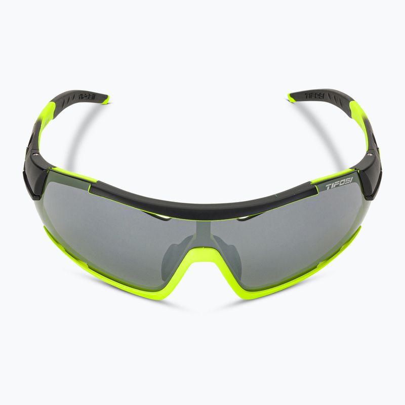 Tifosi Davos race neon/smoke/ac red/clear cycling glasses 4