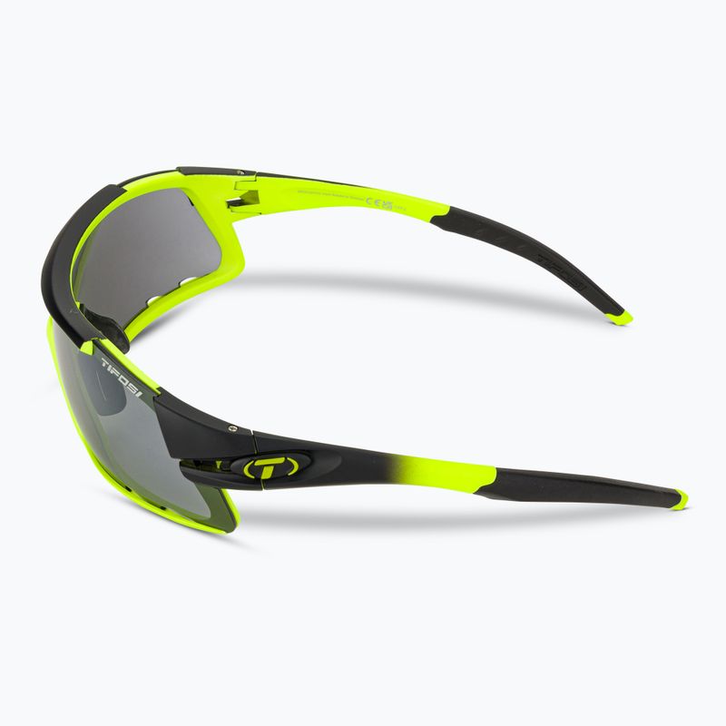 Tifosi Davos race neon/smoke/ac red/clear cycling glasses 5