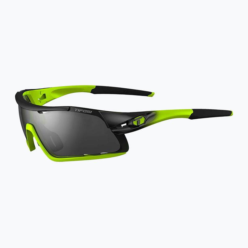 Tifosi Davos race neon/smoke/ac red/clear cycling glasses 6