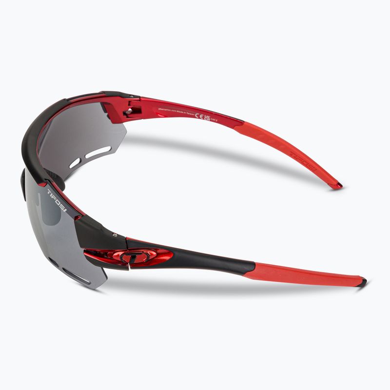 Tifosi Alliant 3 black red/smoke/ac red/clear cycling glasses 5
