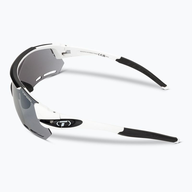 Tifosi Alliant 3 white black/smoke/ac red/clear cycling glasses 5