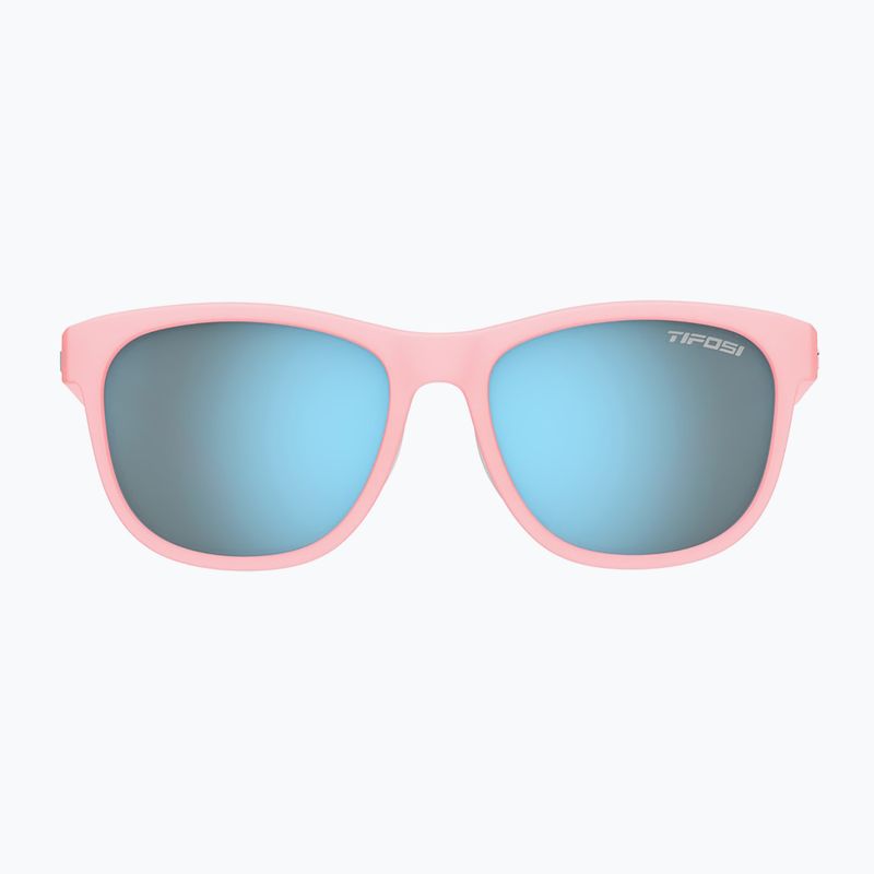 Tifosi Swank satin crystal blush/smoke bright blue sunglasses 2