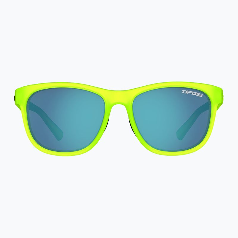 Tifosi Swank satin electric green/smoke bright blue sunglasses 2