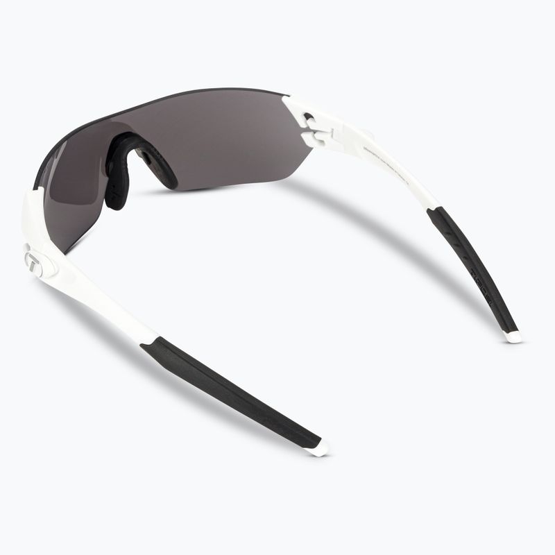 Tifosi Slice matte white/smoke/ac red/clear cycling glasses 3