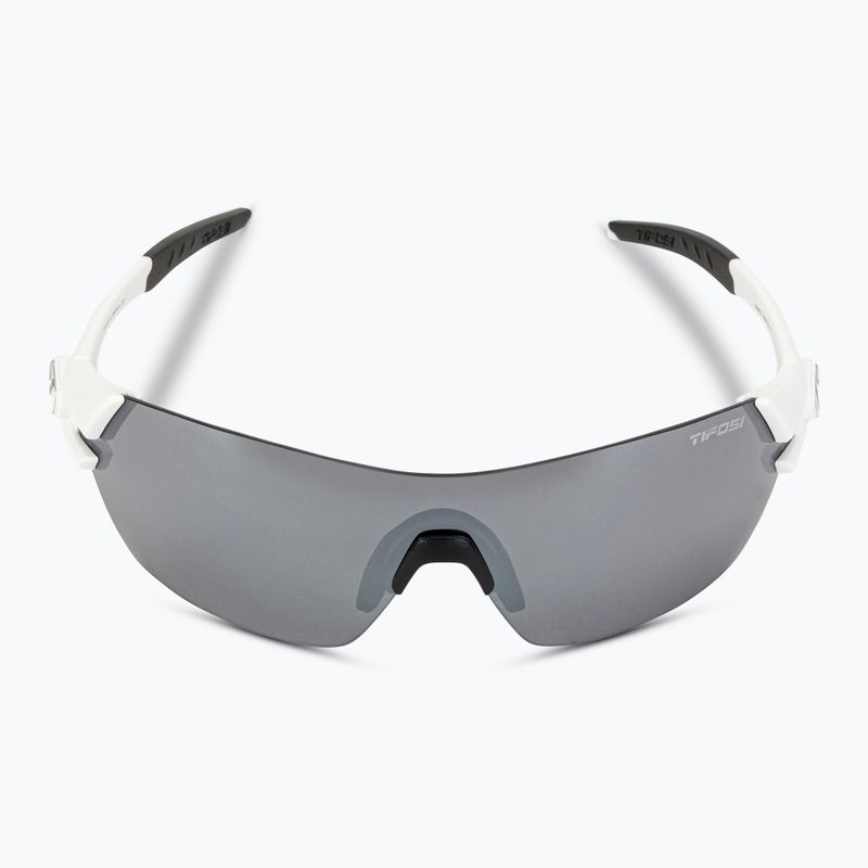 Tifosi Slice matte white/smoke/ac red/clear cycling glasses 4