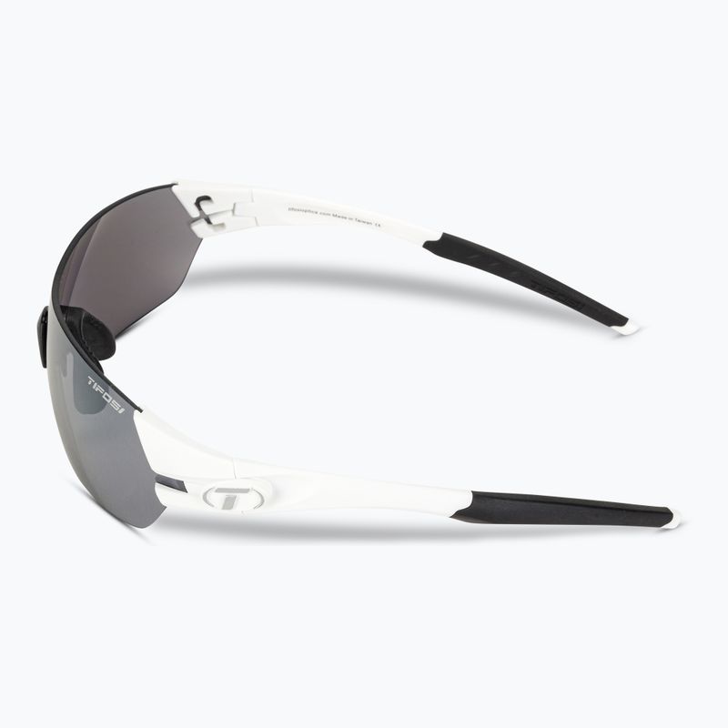 Tifosi Slice matte white/smoke/ac red/clear cycling glasses 5