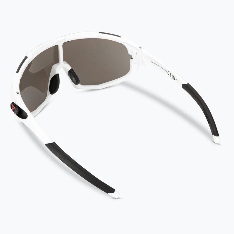 Tifosi Sledge matte white/smoke/ac red/clear cycling glasses 3