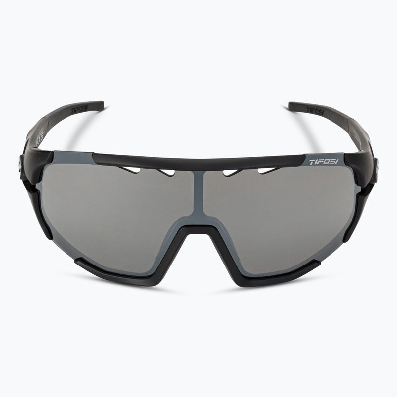Tifosi Sledge matte black/smoke/ac red/clear cycling glasses 3