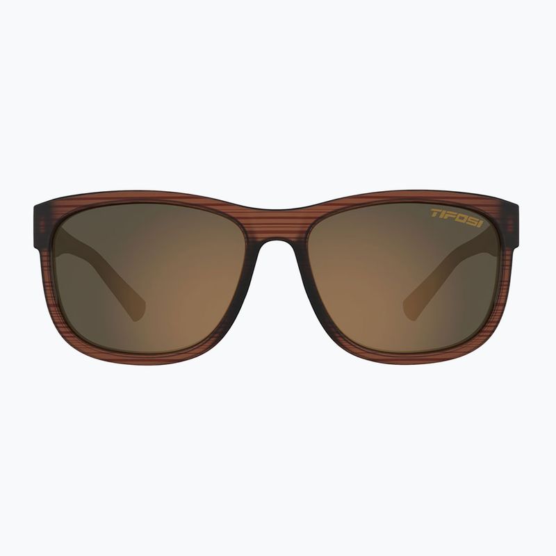 Tifosi Swank XL Polarized woodgrain/brown sunglasses 2