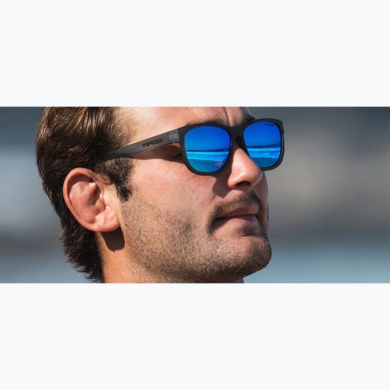 Tifosi Swank XL Polarized satin vapor/blue sky sunglasses 4