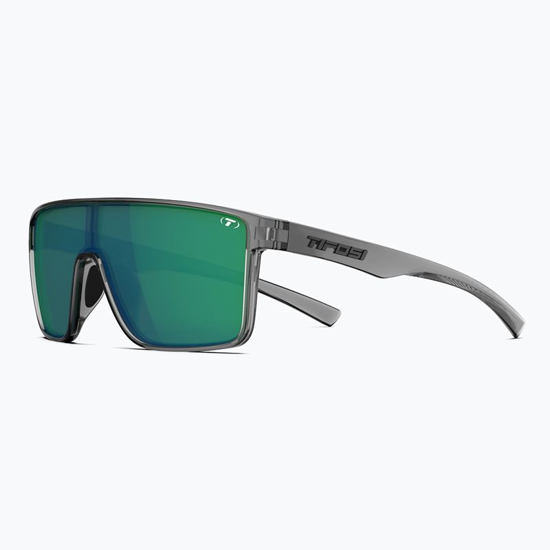 Tifosi Sanctum Polarized crystal smoke/green mirror polarized sunglasses 3