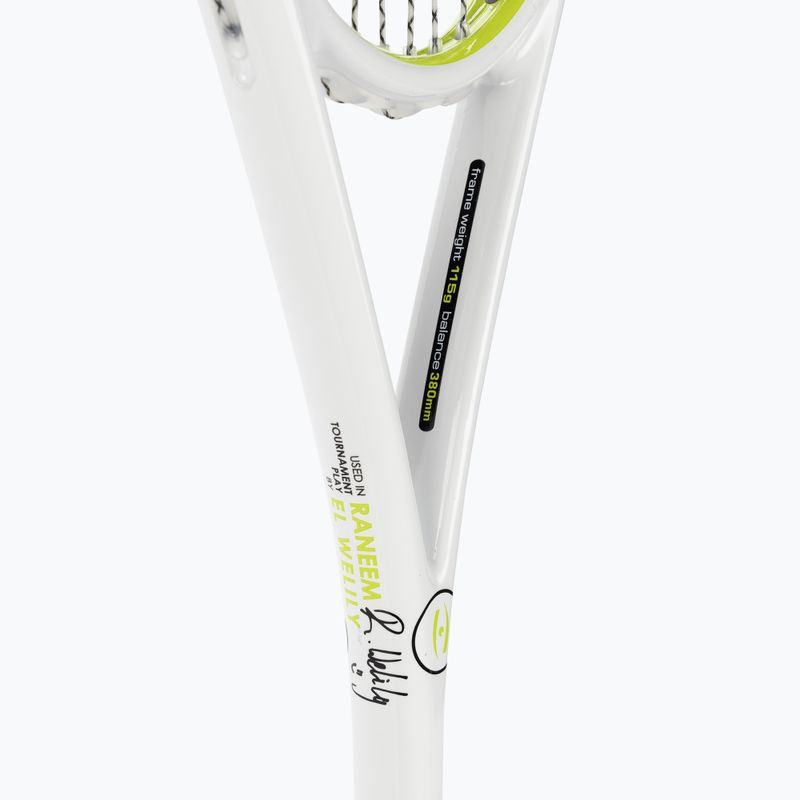 Harrow Vapor 115 Raneem El Welily Signature white/lime squash racket 4