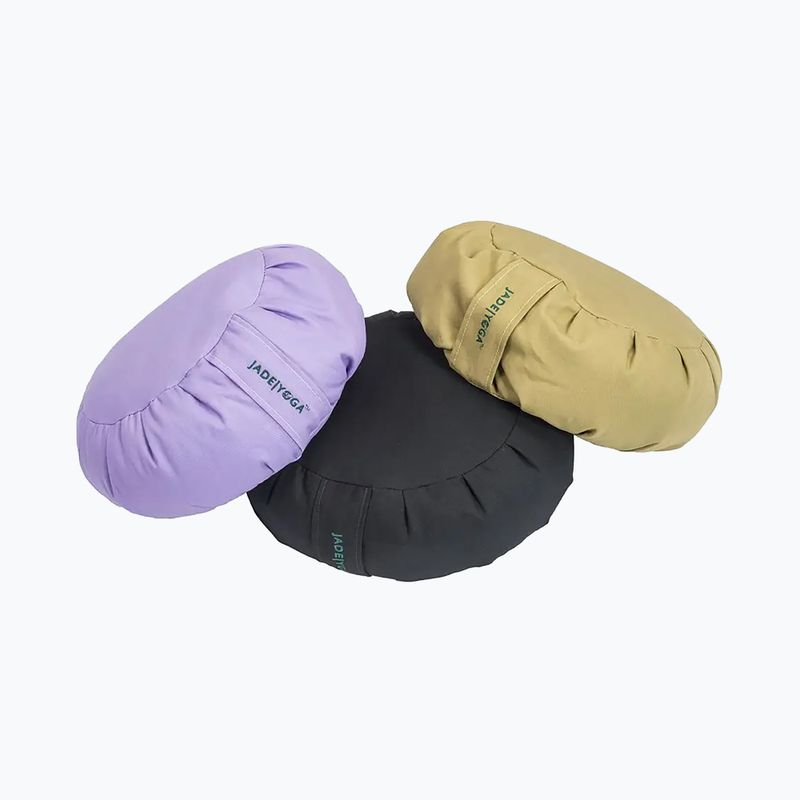 Meditation cushion JadeYoga Organic Cotton Round Zafu Meditation Cushion khaki 2