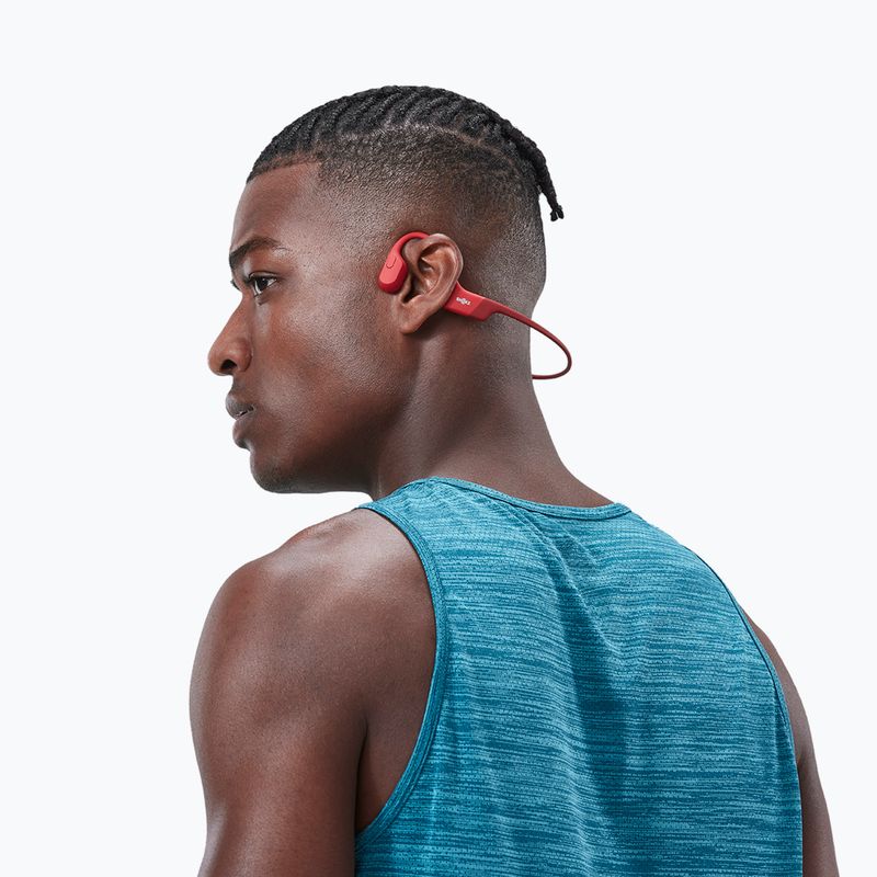 Shokz OpenRun wireless headphones red S803RD 10