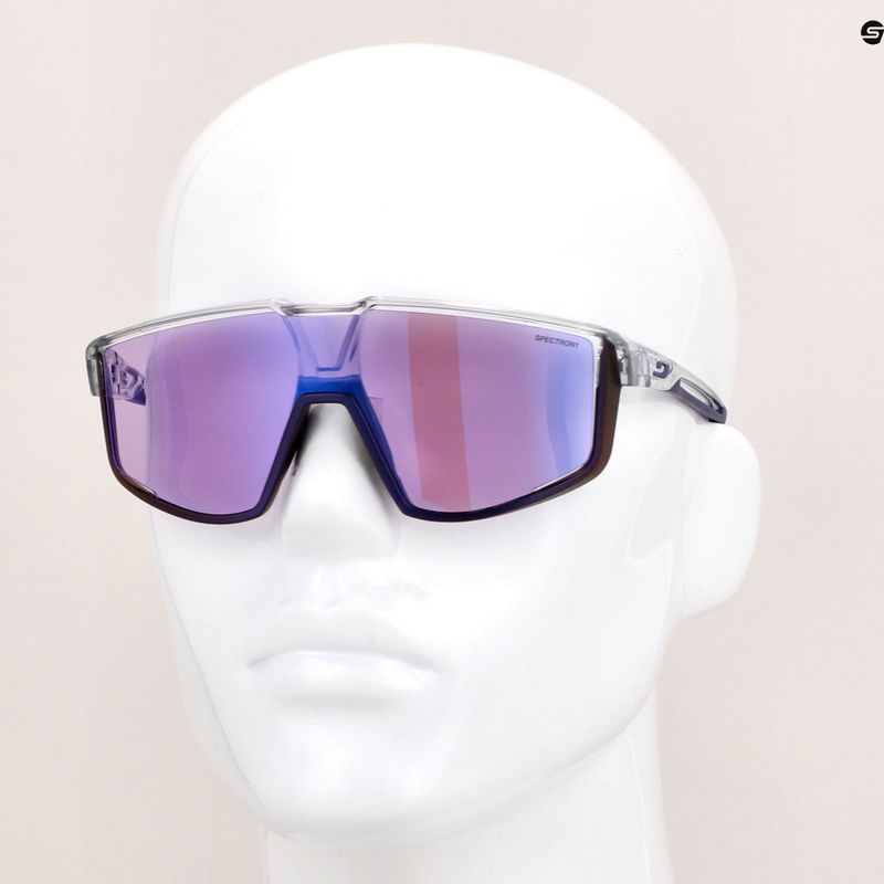 Julbo Fury Spectron 1 shiny translucent gray/purple cycling glasses 9