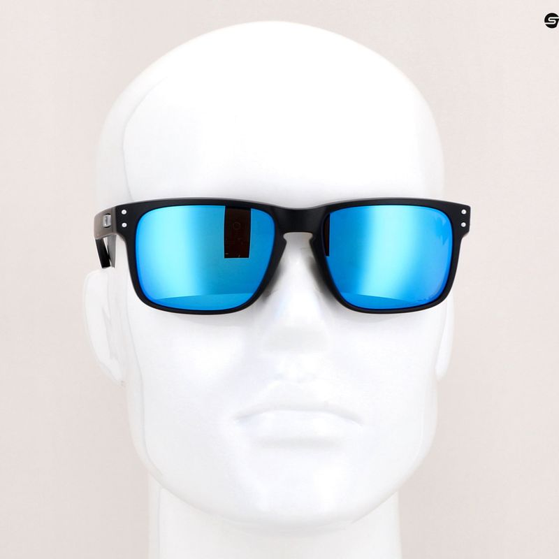 Oakley Holbrook matte black/prizm sapphire polarized sunglasses 14