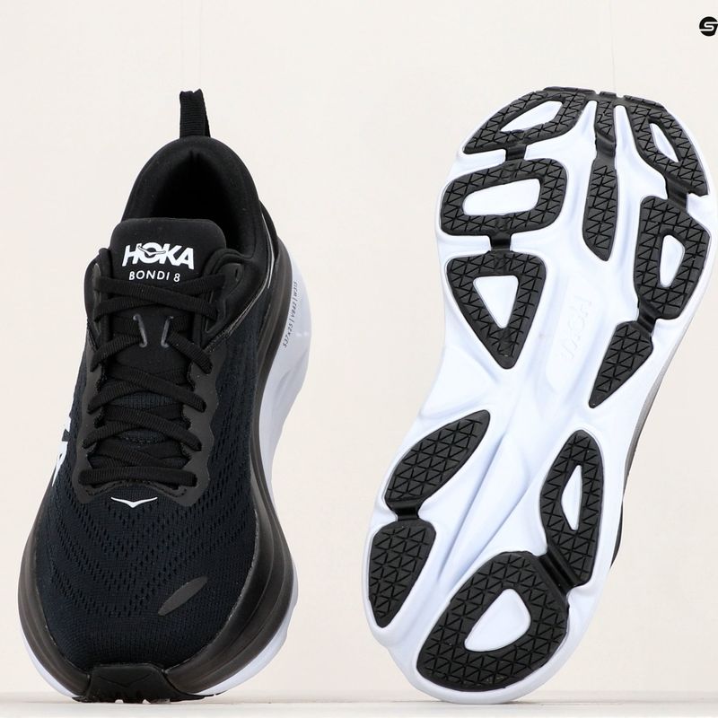 Men's running shoes HOKA Bondi 8 black/white 12