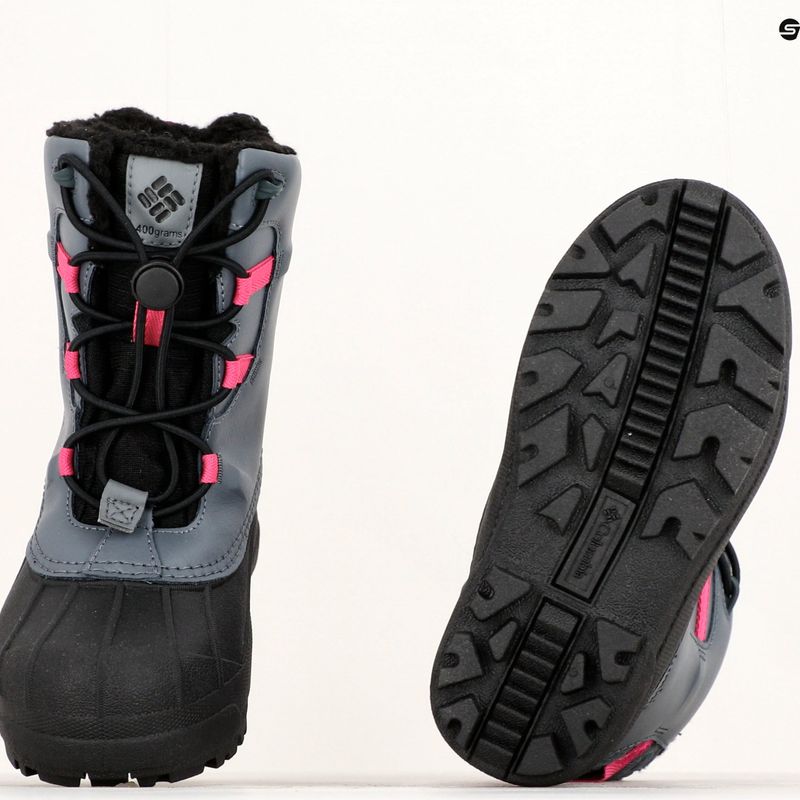 Columbia Bugaboot Celsius Children's snow boots graphite/wild fuchsia 21