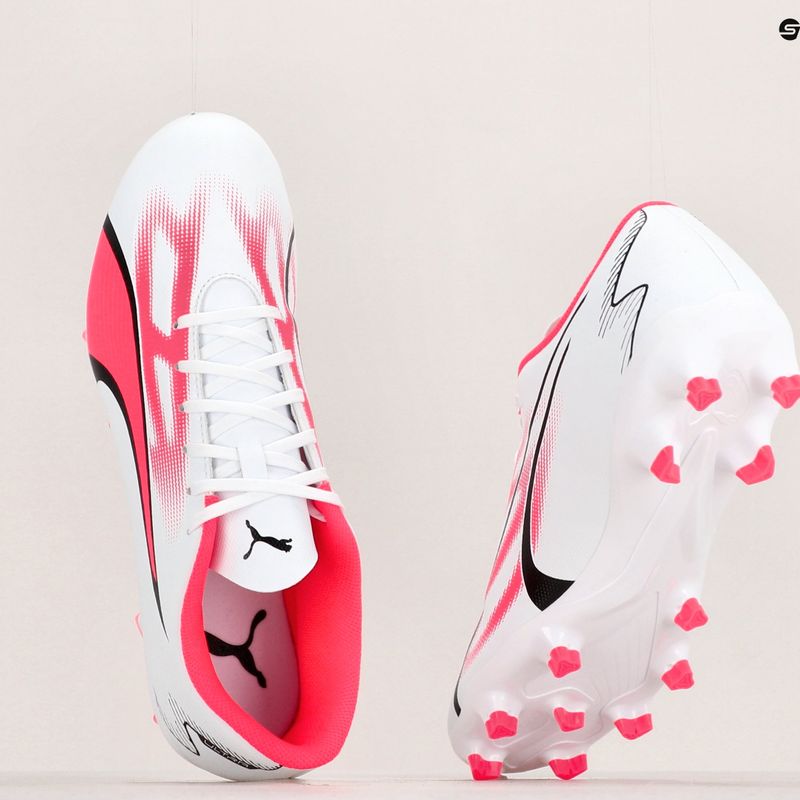 Men's football boots PUMA Ultra Play FG/AG puma white/puma black/fire orchid 17