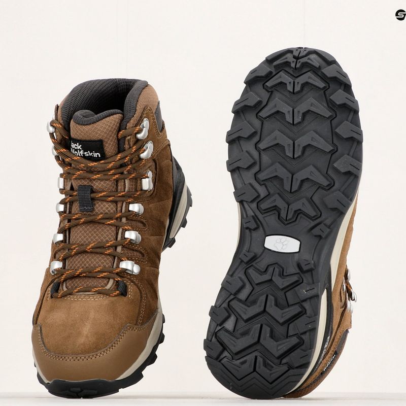 Jack Wolfskin women's trekking boots Refugio Texapore Mid brown/apricot 17