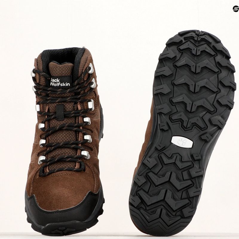 Jack Wolfskin Refugio Texapore Mid brown/phantom men's trekking boots 12