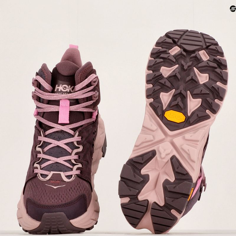 Women's trekking shoes HOKA Anacapa Breeze Mid raisin/pale mauve 13