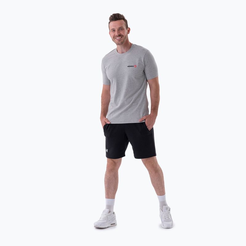 NEBBIA Minimalist Logo men's training t-shirt light grey 3