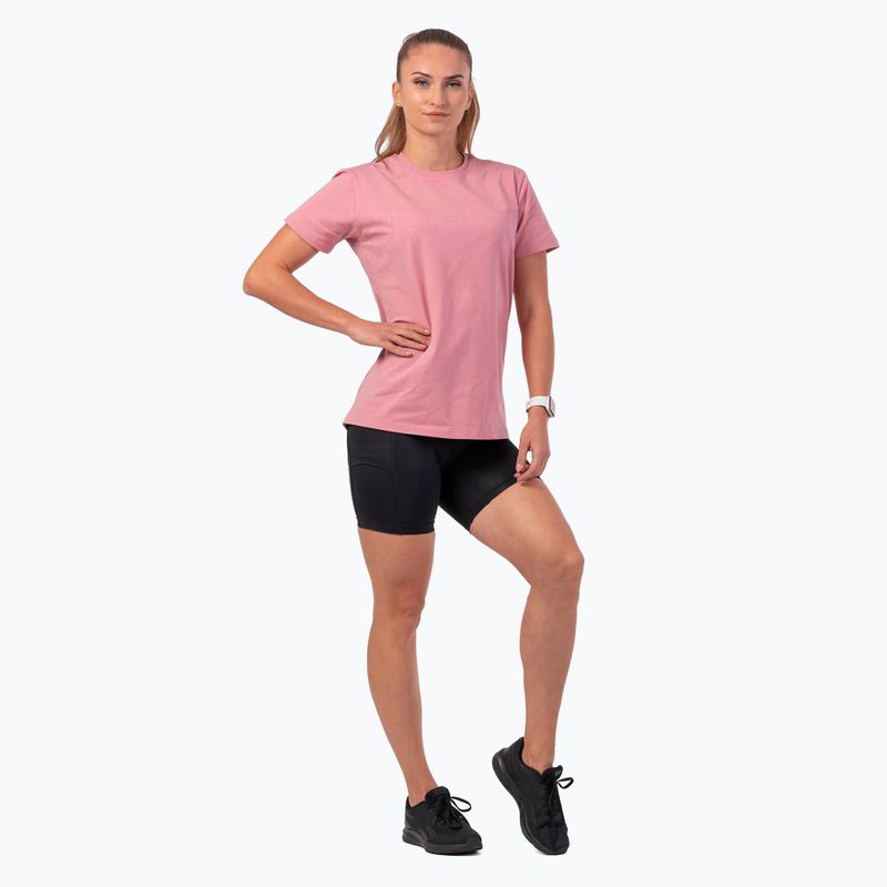 Women's training t-shirt NEBBIA Invisible Logo old rose 3