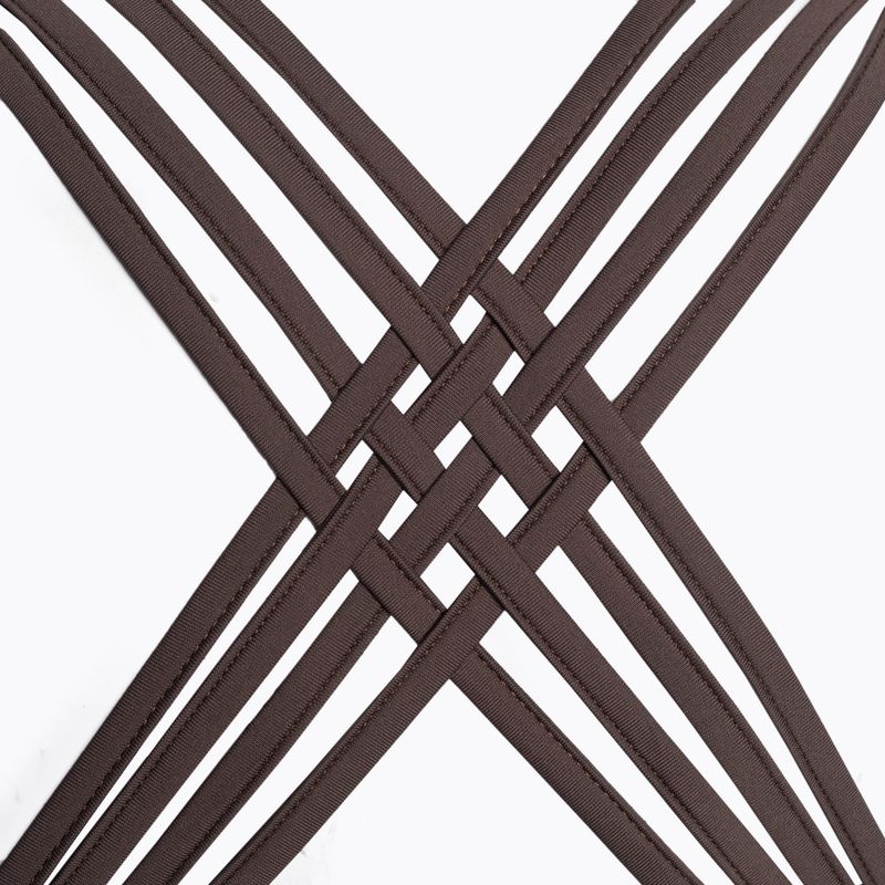 NEBBIA Medium Impact Cross brown fitness bra 6