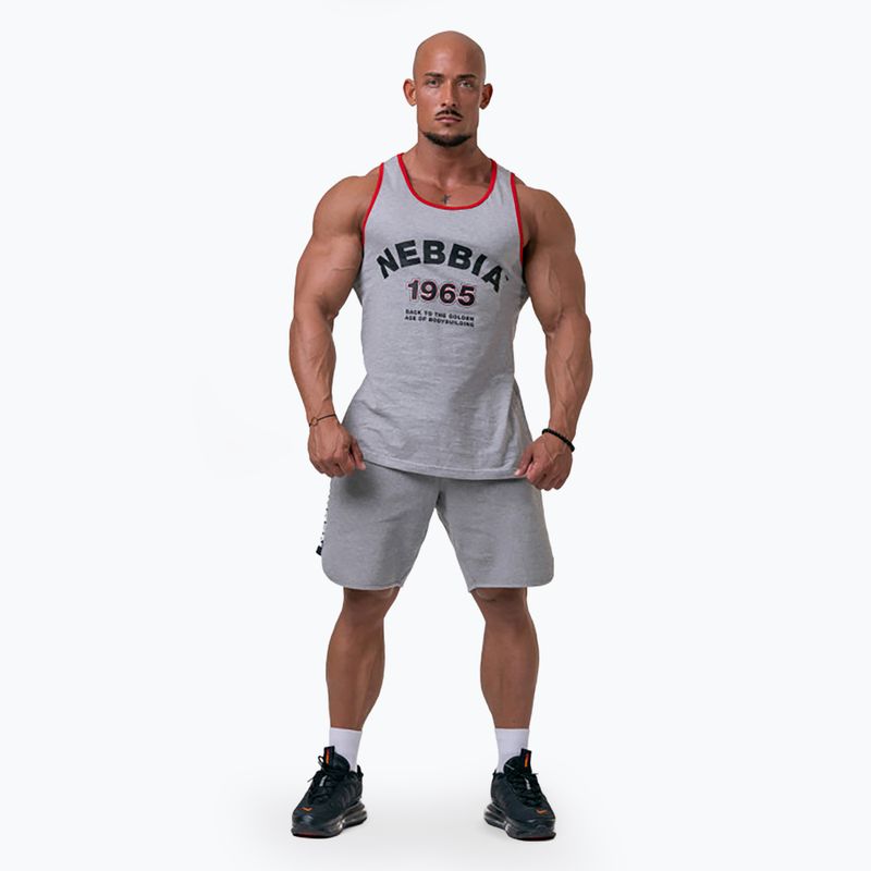 Women's training tank top NEBBIA Old-School Muscle Tank Top light grey 2
