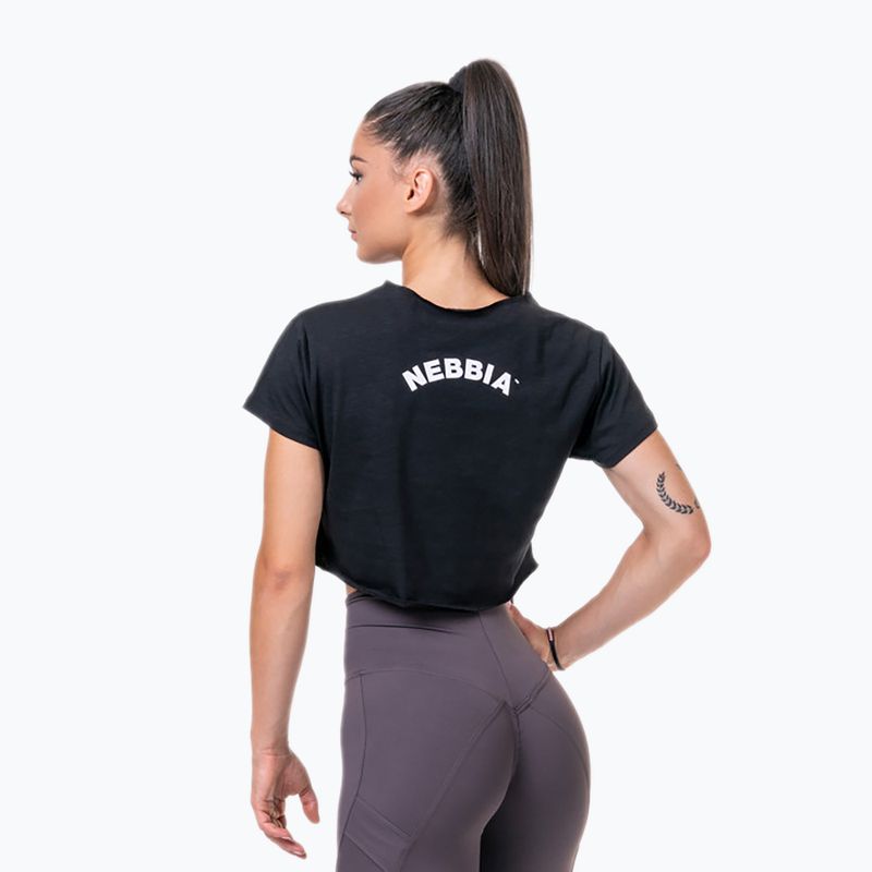 Women's training top NEBBIA Loose Fit & Sporty Crop Top black 5830110 2